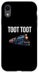 Coque pour iPhone XR Œuvre d'art amusante en train de Noël Toot Tut Toot