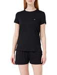 Emporio Armani Ensemble de Pyjama Fluide en Viscose pour Femme Short Pajamas, Noir, XS