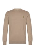 Lyle & Scott Cotton Merino Crew Neck Jumper Beige