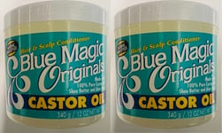 2 x Blue Magic Orignals Castor Oil Hair & Scalp Conditioner 12oz (340g)