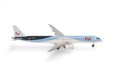 Herpa Maquette d'avion Embraer E195-E2, TUI Airlines Belgium, Miniature à l'échelle 1:500, Objet de Collection, modèle sans Support, métal