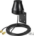 Bin Antenne WiF Camerai Exterieur 2.4GHz 5.8GHz Bibande Omnidirectionnelle MIMO RP-SMA et SMA Mâle Montage Mural pour Caméra IP de Sécurité Amplificateur Routeur WiFi Vidéosurveillance