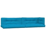 vidaXL Pallet Cushions 5 pcs - Blue Fabric - Outdoor/Indoor Usage - Comfortable, Water-Resistant Polyester - 120x80/120x40/70x40 cm