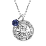 Engelsrufer Collier pour femme en argent sterling avec pendentif signe du zodiaque Sagittaire – serti de 3 pierres de zircone et d'un pendentif en pierre lapis lazuli bleu – Longueur : 50 cm, 42 cm,