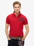 Superdry Superstate Polo Shirt, Barndoor Red