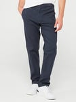 Jack & Jones Jack &amp; Jones Ollie Dave Straight Fit Chino Trousers, Dark Blue, Size 32, Inside Leg Regular, Men