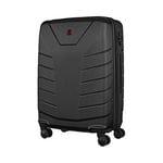 WENGER Pegasus Hardside Expandable Luggage with Wheels, M, Black, M, Hardside Expandable Luggage with Wheels