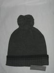 BNWT - FRENCH CONNECTION FCUK Bobble Beanie Hat  Charcoal Grey  Medium