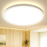 EASY EAGLE Plafonnier LED, Luminaire Plafonnier 3000K, Lampe de Plafond LED Moderne Salle Blanc chaud, Imperméable IP44, Ø 22 CM, Applicable à Salle de Bain, Chambre, Cuisine, Salon, Balcon