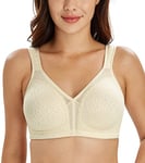 Lemorosy Soutien-Gorge Minimiseur Femme Grandes Tailles Confort Bonnets emboîtants sans Armatures Réducteur de Fort portrine Tous Les Jours Beige FR120E