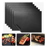 9-pack Grillmatta, Ugnsmatta, Bakningsmatta - Non Stick - 40x33 Svart Black 9-Pack