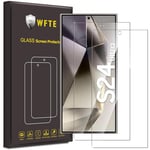 WFTE [Lot de 2 Verre Trempé pour Samsung Galaxy S24 Ultra 5G, 0,26mm Film de Protection d'écran avec Haute Transparence à 99%, Anti-Trace Protecteur avec Dureté 9H Glass