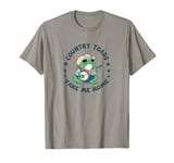 Cool Cowboy Toad Playing Music, Country "Toads",Take Me Home T-Shirt