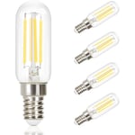 Gbly - Lot de 4 ampoule led E14 lampe vintage - T25 blanc chaud filament ampoule Edison 2700K 4W blanc chaud ampoule rétro verre antique lampe à