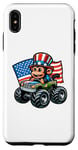 Coque pour iPhone XS Max Patriotic Monkey 4 juillet Monster Truck American