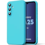 Fodral till Samsung Galaxy A25 5G, flytande silikonskydd blå matt effekt Blå