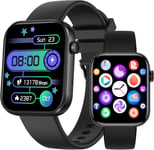 Montre Intelligente Homme (Cadran/Répondre Aux Appels),Ip67 Etanche Montre Connectée Avec Microphone/Conférencier,1,96 Pouces Bluetooth 5.0 Smart Watch Avec Hr/Bp/Spo2/Sommeil Pour Android Io.[P1001]