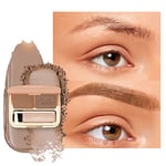 Oulac Palette à sourcils Waterproof-Gel À Sourcils Longue Tenue Maquillage Sourcil Poudre Cire à Sourcils 2 IN 1, Résultat Naturel Facile à colorer, Avec Pinceau Et Miroir (GoldenBlonde)