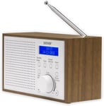 Radio Numerique Portable Dab+ Et Fm. Dab-46. Reveil. Il Fonctionne A La Fois Avec Des Piles Ou Une Alimentation Electrique. Sortie Audio 2W Rms. Finition Bois 1954043 Blanc