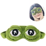 Tuserxln - Masques pour les yeux drôles de grenouille verte mignonne pour adultes et enfants bandeau drôle avec les yeux ouverts masque de sommeil