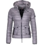 EIJFKNC Manteau Femme Coton Paddedd Léger Chaud Pardessus Manteau Casual Solide Veste Femmes Parkas Survêtement, Gris, XXXL