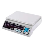 SOGA 40kg Digital Commercial Kitchen Scales Shop Electronic Weight Scale Food White - kitchen scales - Scale40kgWHT