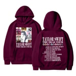 Julklapp 2023 Taylor Swift Fans Hoodie Höst och Vinter Sweatshirt herr och dam Juljacka Claret M