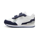 PUMA St Runner v4 NL V PS Sneaker, Feather Gray White Navy-Cool Mid Gray, 30 EU