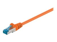 Goobay - Koblingskabel - Rj-45 (Hann) Til Rj-45 (Hann) - 7.5 M - Sftp, Pimf - Cat 6A - Halogenfri, Formstøpt, Uten Hindringer - Oransje