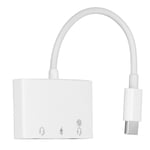 Kuulokkeiden jakaja 3 in 1 USB-C Transfer Double 3,5 mm AUX Audio kuulokeadapteri Type C pikalatausportilla