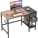 Dolaso - Bureau d'ordinateur,Table de Bureau Bureau d'écriture d'étude pour la Maison avec étagères de Rangement, Bureaux et postes de Travail pour