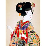 Wee Blue Coo Chikanobu True Beauty Kimono Japan Art Print Poster Wall Decor 12X16 Inch