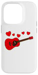 Coque pour iPhone 14 Pro Guitare Saint Valentin, Musicien Guitariste Acoustique