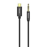 Baseus Yiven USB-C til 3.5mm AUX-kabel, 1.2m Sort