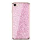 ERT GROUP Fashion case with glitter insert and sides in rose gold iPhone 7 Plus / 8 Plus