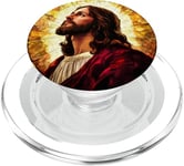 Jesus with Halo Artful Expression PopSockets PopGrip for MagSafe