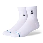 Stance Logoman St Qtr Chaussettes pour homme, blanc, Taille M (38-42)