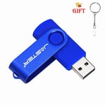 JASTER-Clé USB 2.0 rotative en plastique,clé gratuite JOColorful,clé USB,64 Go,32 Go,16 Go,128 Go,cadeau créatif - Type Deep blue-16 GO