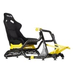 OPLITE Cockpit GTR S8 Elite Force Yellow Cockpit professionnel pour Simulation de Course Pilotage Simracing et Flightsim avec tubes de renfort latéraux