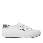 Superga Womens/Ladies 2750 Cotu Classic Leopard Print Trainers (White) - Size UK 6.5