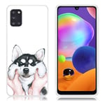 Samsung Deco Galaxy A31 kuoret - Husky Valkoinen