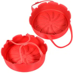 Basket Liner for COOKWORKS Air Fryer 9L Dual Silcone Mat Red x 2