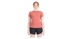 Maillot manches courtes femme new balance impact run rose