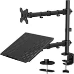 Monitor Arm with Laptop Tray for 13 to 27 Inch Screen & up to 17 inch