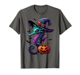 Scary Halloween Seahorse Witch Hat Costume Spooky Season T-Shirt