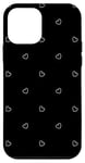 Coque pour iPhone 12 mini Coeurs esthétiques motif cœurs côtiers noir