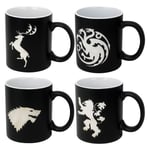 Game of Thrones Coffee Mugs Set of 4 Laser Engraved Tea Coffee Ceramic Cups