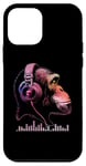 Coque pour iPhone 12 mini Singe Chimpanzé DJ avec Casque Musique EQ Monkey DJ