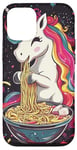 Coque pour iPhone 12/12 Pro Unicorn Rainbow Ramen Nouilles Amateur de pâtes