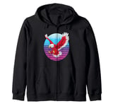 Eagle flight wings retro gradient Bird powerful nature hawk Zip Hoodie